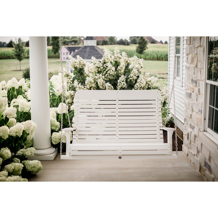 Poly resin store porch swings